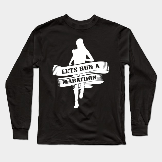 Marathoner Marathons Marathon Runner Running Long Sleeve T-Shirt by dr3shirts